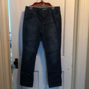 Dark denim jeans